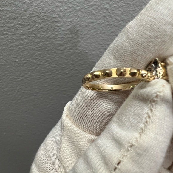 GUCCI Le Marches Des Merveilles 18K Yellow Gold, Jade And Diamond Ring - Picture 13 of 15